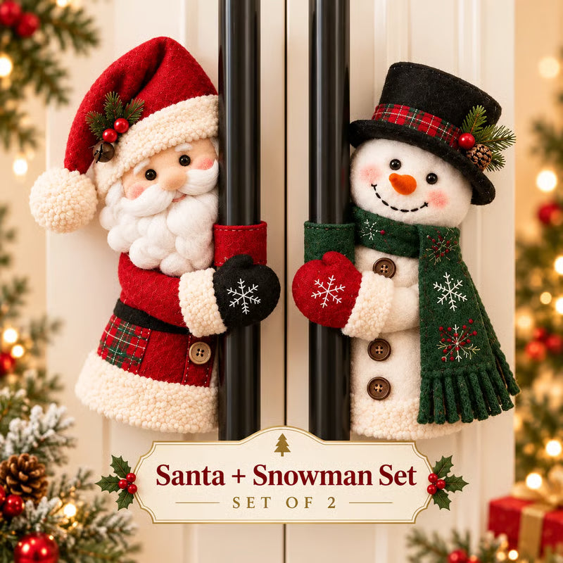 ☃️🎅Christmas Santa & Snowman Handle Huggers