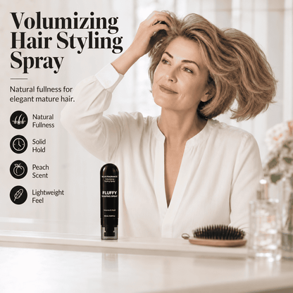 ✨Fluffy Hair Shaping Spray, Long Lasting Peach Scent Volumizing Hair Mist for All-Day Hold