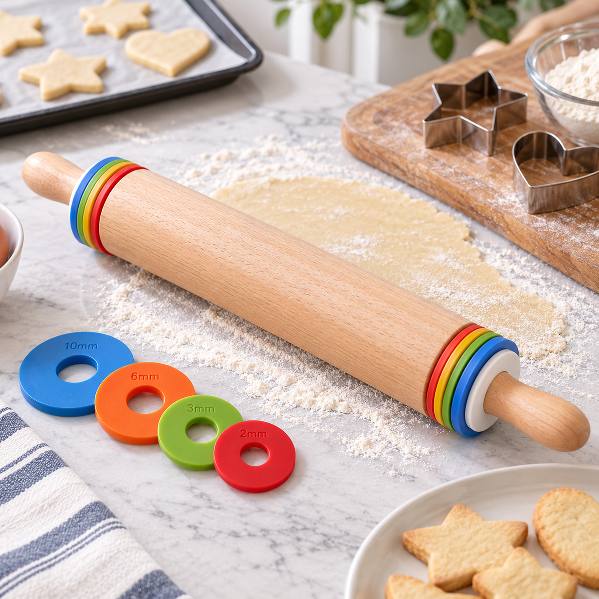 Steepzavo Rolling Pin Thickness Rings