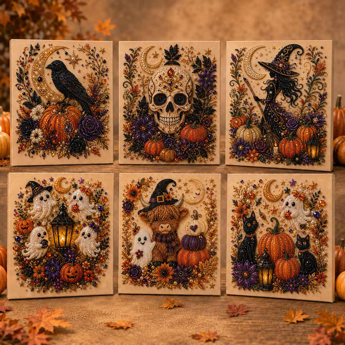 👻✨ Halloween Pearl Art DIY Kit – Turn Tiny Pearls into Spooky-Cute Magic